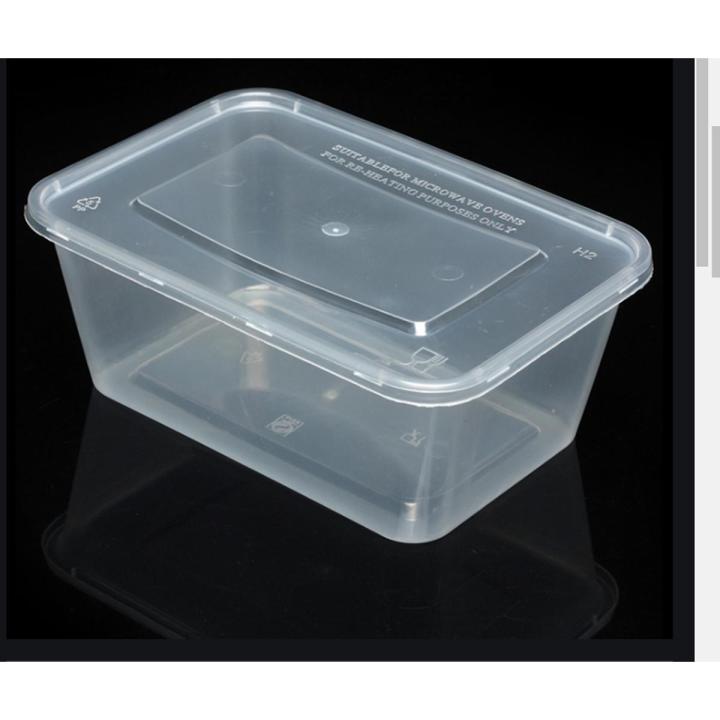 Disposable Plastic Container 1000 ML Pack of 10 Pcs