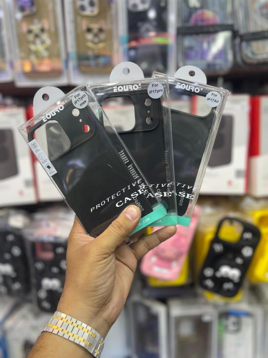 Black Eouro soft silicone cover for iPhonr 17 Pro Max iPhone 17 Pro iPhone 17 Air iPhone 17