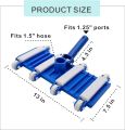 Pool Vacuum Head with Wheels, 14" Heavy Duty Head, Flexible Swimming Pool Vacuum Head. 