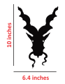 Markhor with Snake (Black Sticker), Markhoor Car Sticker, Mar Khoor Car Sticker,  Car Accessories, Stickers for Car, Car Modification, Car Decoration. 