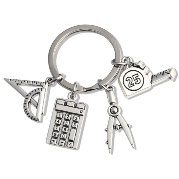 Math Key Ring Key Chain DIY Jewelry Math Formulas Keychain Calculator Book Geometry ...