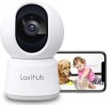LAXIHUB 360° Coverage Pan Tilt Home Security Camera, 1080p Full HD Indoor Camera with Night Vision & Two-Way Audio, Smart Baby Monitor, Pet Camera with Phone App, Motion Sound Detection. 