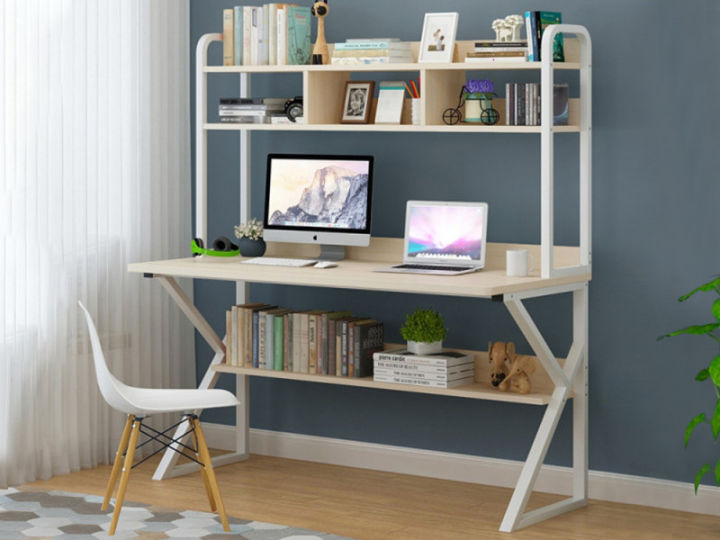 Computer%20Tables,%20Metal%20Frame%20Wood%20Home%20Office%20Table%20with%204%20Tier%20DIY%20Storage%20Shelves%20-%20Laptop%20PC%20Desktop%20Table%20-%20Image%202