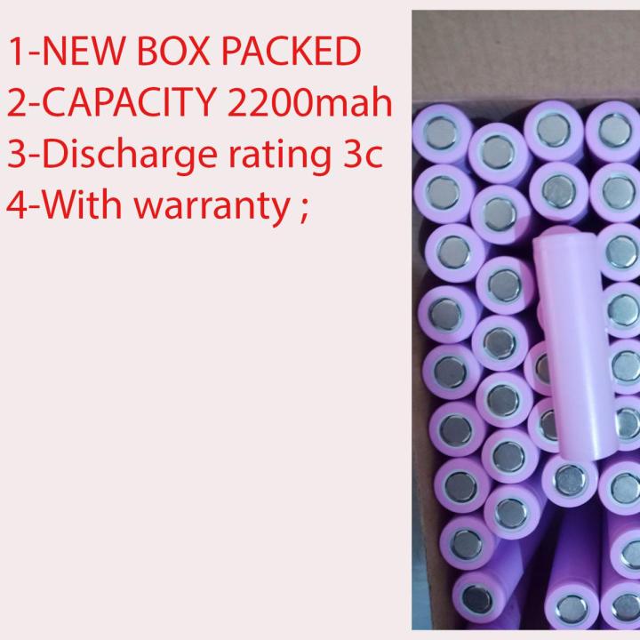 Original 2200mah 18650 Lithium ion Cell 3.7v battery with warranty