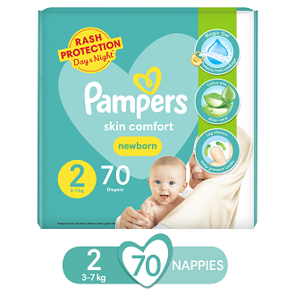 Pampers Taped Baby Diapers (Size 2 Small, 70 Pcs)
