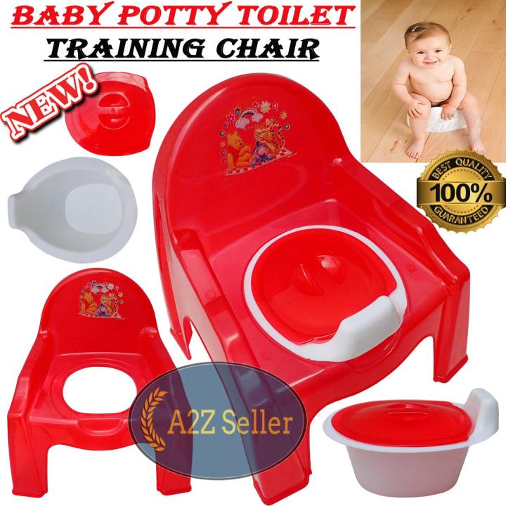 Mini Baby Potty Chair - Child Friendly Design - Child Toddler Training Seat With Cover - Easy To Clean Maintain And Wash - Children Urine Pot - 1-2 Years Old Kid Pot - New First Steps Seat - Multi Colour Available - High Quality Plastic Potty Pot