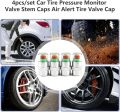 Air Alert Tire Pressure Monitor Valve Stem Cap Sensor - 4Pcs. 