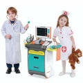 Medical Music Simulated Desk Toy Set Doctor Surgeon Hospital Kids Children Clinic Nurse Push Cart Pretend Play Set Size Approx. 85 cm. 