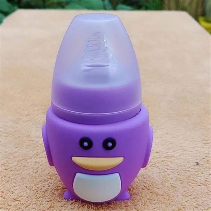 Attractive premier quality baby glass feeder with silicon cover 120 ml 4 oz