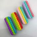 Pop it Fidget Pencil Case, Large Capacity Sensory Pop Push 50 Bubble Stationery Storage Bag, Office Stationery Organizer. 