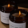 Set of 4 Scented Candles in Lavish Mini Amber Jar with Lid. 