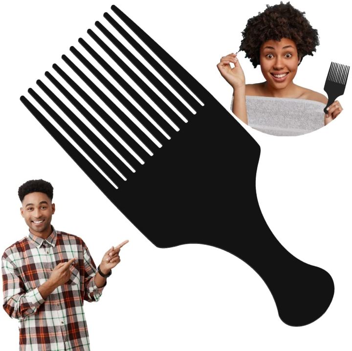 5RIDGE Afro Comb for Unisex Wide Tooth Plastic Hair Pick For Styling Perfect For Home and Salon