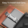 【PURE】 Metal Laptop Stand Aluminium ~ Portable Aluminum Alloy Base, Foldable Laptop Metal Stand Cooling Pad with Adjustable Height & Anti Slip Rubber Grips ~ Compatible with All Laptops, Macbook, Tablet, Notebook ~ Silver by FunBug. 