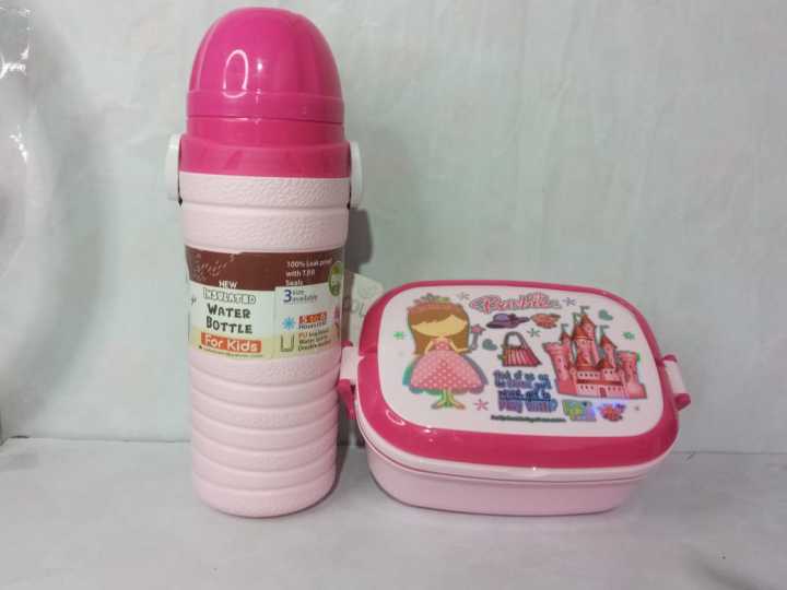 HOT AND COLD WATER BOTTLE WITH DOUBLE LAYER LUNCH BOX FOR SCHOOL KIDS / LUNCH BOX FOR KIDS / HOT AND COOL BOTTLE  / WATER BOTTLE / LUNCH BOX / SCHOOL BOTTLE / KIDS BOTTLE / KIDS LUNCH BOX / SCHOOL BOTTLE