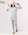 Bindas Collection 2 Pcs Premium Thermal Pjs Body Warmer Skin Tight Stretchable Innerwear Winter Warm Trouser Pajama Full Sleeve Long Full Body Suit For Women. 