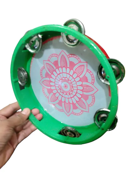 1pcs 7.8inch Musical Tambourine Dafli. Multicolor Medium Musical ...