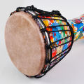 Arabic Culture Drum Djembe Drum Hand Drum | 19 x 12 Inch | with Colorful Art Patterns Percussion Musical Instrument |. 