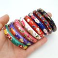 【Hot demand】Handicraft Chinese Cloisonne Bracelet Double Bangle Traditional Peony Filigree Flower Bangle Ethnic Chinese Women's Hand Bracelet Jewelry Gift. 