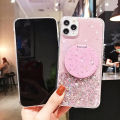 For VIVO Y20 Shiny Ring Case Glitter Soft Transparent Makeup Mirror Cases for VIVO Y20 Back Cover Stars Moon Girls. 