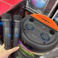 Big DJ Bluetooth Speaker 🔊 | Dual Wireless Mic 🎤 | 8×3 Inch | Heavy Bass | LED Party Lights. 