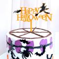 Happy Halloween Acrylic Cake Topper Cake Golden Silvery Letters Resuable Topper Cupcake Dessert Decor Supplies. 