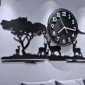 fancy jungle theme wooden clock for home & offices DIY 3d design wooden watch  for decoration of walls  wooden wall clock stylish design  wooden wall clock for home decor  office decor and for gift new trendy style wall clock for living room. 