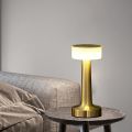 LED Table Lamp Modern Portable Cordless Rechargeable Touch Desk Lamps with USB Cord,3 Levels Brightness,Battery Powered Lamp,for Bedroom Bar Restaurant Outdoor Table Lamp (Gold). 