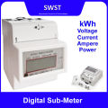 Digital kWh Sub-Meter | Single Phase Energy Meter | Voltage, Current, Ampere, Power Monitoring. 