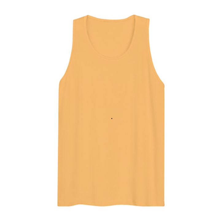 Men's Plain High-Quality Staple Tank Top - Athletic Fit, Combed Cotton, Perfect for Gym & Casual Wear - Yellow
