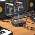 DigitalLife Professional 4i/4o MIDI Interface Box w/USB Mode, Thru, Merge - Metal. 