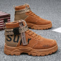 【ZOSR】Autumn New Martin Boots Fashion High Top Men Shoes Round Toe Lace-up Ankle Boots Casual Shoes for Men. 
