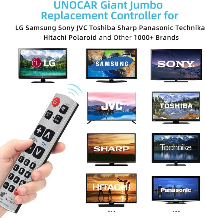 Senio%C3%B3rs%20Big%20Button%20Univer%C5%9Bal%20Remote%20Control%20%20for%20Extra%20Large%20Jumbo%20Giant%20Remote,%20Simple%20Easy%20Basic%20Control%20and%20LG%20Samsung%20Sony%20JVC%20T%C3%B3shiba%20Sharp%20Panas%C3%B3nic%20Technika%20Hita%C4%87hi%20Polar%C3%B6id%20TVs%20-%20Image%203