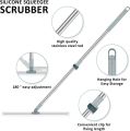 Multifunctional Floor Squeegee Broom Detachable Floor Squeegee Blade For Floor Window 180° Rotatable Silicone Squeegee Scrubber. 