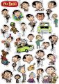 Mr Bean Stickers (UNCUT) A5 Sheet For Kids Girls Journal Scrapbook Phone Cover Laptop Notebook DIY Crafts. 
