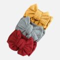 Newborn Bow Headband Baby Oversized Bow Hairband Children's Waffle Knitted Knotted Headband Baby Girls Headwrap Hair Accessories. 