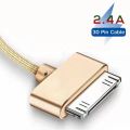 1m 2m 3m Braided USB Data Charger Cable for iPhone 4S 4 S 3GS iPad 1 2 3 iPod Nano iTouch Fast Charging Data Sync Cable Cord. 