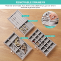 Acrylic Cosmetic Makeup Storage Detachable 3 Drawers Cube Jewelry Organizer. 