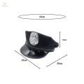 Children Police Hat Kids Costume Police Hat Hat for Stage Black A Eagle Badge. 