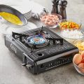 Outdoor Butan Portable Gas Stove Cooker With LPG Option And Briefcase For Camping And Travel Cooking. 