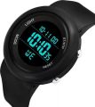 Military Sports Watch Digital For Men Super Slim Watch Waterproof Watch with LED Backlight Black Color - Full Black sports watch. 