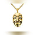 vendetta Mask necklace with chain for boy girl women. 