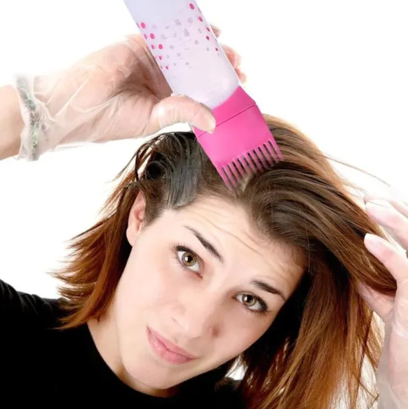 Root Comb Root Comb Applicator Applicator Silicone Bottle,Hair and Massage comb ...