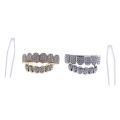 6 Teeth Grillz Hip Hop Joker Diamond Top Bottom Teeth Caps Grillz Party Jewelry Creek. 