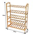 Bamboo Wooden 5 Shelf Multi purpose Shoe Rack Storage Organizers. 