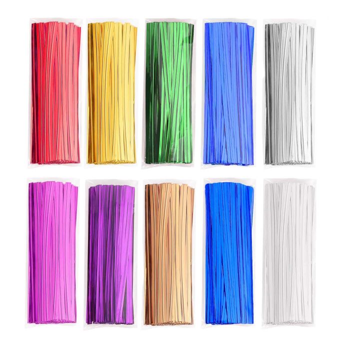 Twist Tie - Metallic - 4 Inches - Multicolors - Unisex - Pack Of 500