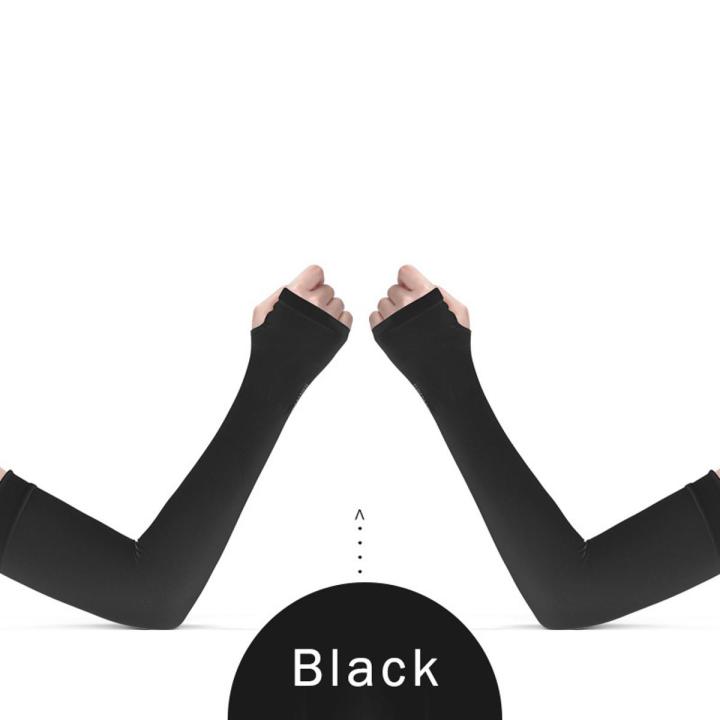 WONDERFUL Handsock Men Women Hand Sock Muslimah Sarung Tangan Motor Cooling Hand Sleeve Ice Silk Sleeveless Korean Sun protection Arm Sleeve Aqua x Breathable Handsock