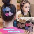 Tiktok Hot Super Beautiful Heart Rhie Side Bangs Broken BB Headwear Children's Flash Dia Love Hair Clip. 