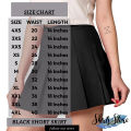 Women's High-Waisted Pleated Skirt - Casual Solid Color, School Uniform, Night Wear, Black. 