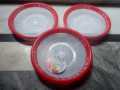 6 Pcs Roti Chapati Nan Chabbi Set Serving Tray Bread Basket Pure Plastic (Multicolours). 