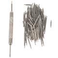 108pcs 8-25mm Stainless Steel Watch Band Strap Spring Bar Link Pins Remover New Silver. 